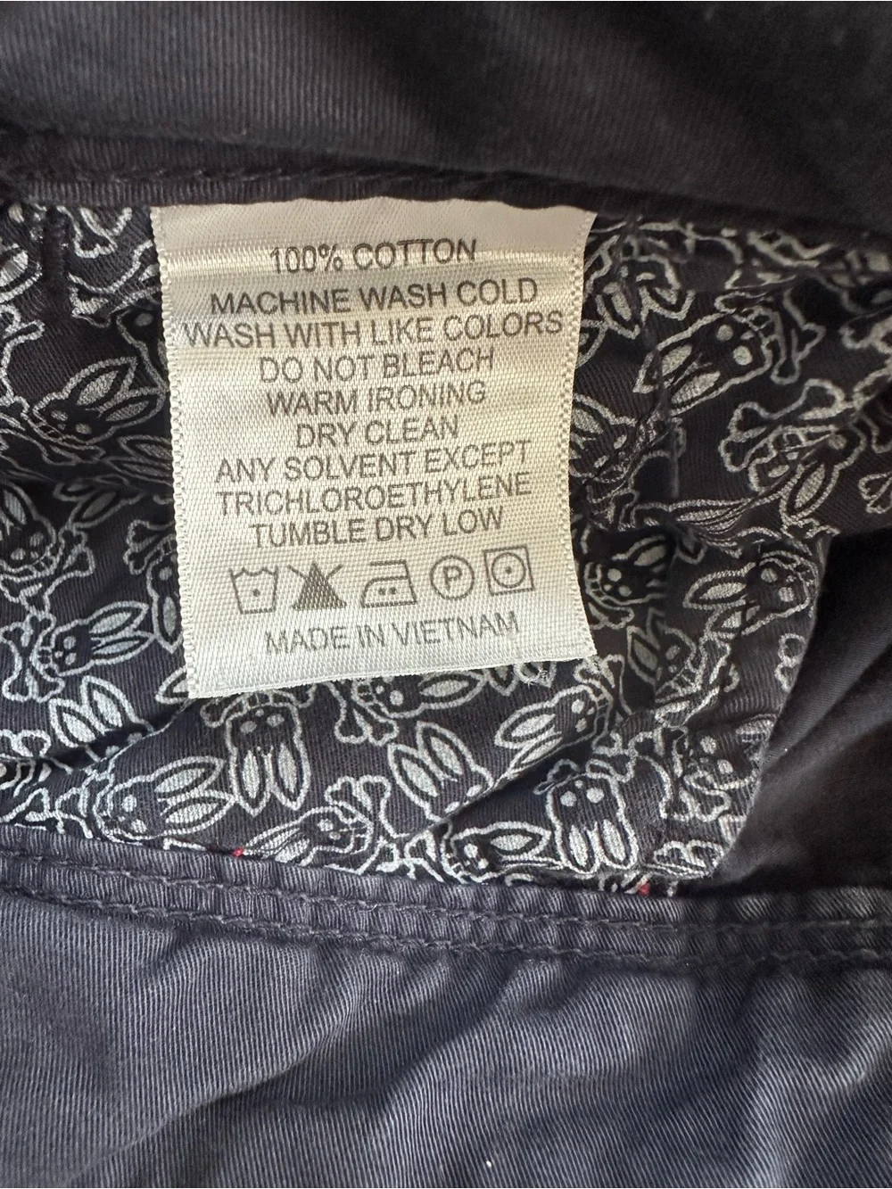Psycho Bunny Mens 33 Classic Navy Blue Chino Cotton Adjustable Waist Shorts